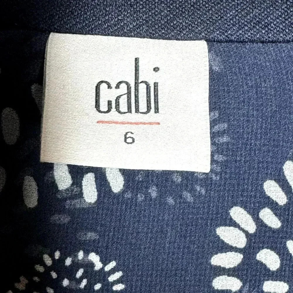 CAbi Navy Preppy Blazer Women’s Size 6 Yacht Club Nautical Gold Buttons - Picture 6 of 9